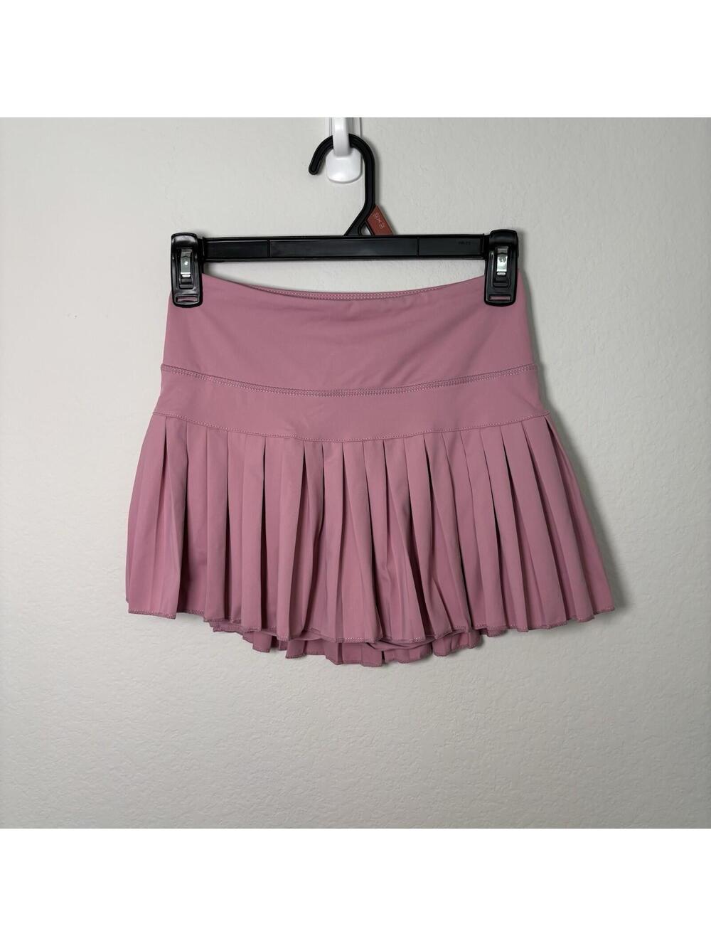 GOLD HINGE | Womens Pleated Tennis Skort XS Pink Athleisure Preppy Sporty Skirt